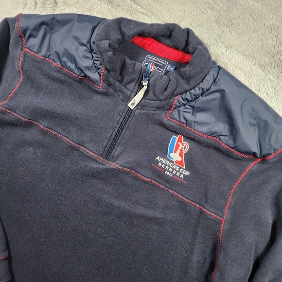 Vineyard Vines Other - Vineyard Vines Jacket Mens‎ XL Navy 1/4 Zip Fleece America's Cup Bermuda 2017